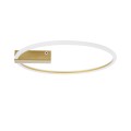 CINDERELLA  Φωτιστικό Οροφής Δαχτυλίδι-Κύκλος LED CCT 30W 3360lm 360° AC 220-240V - Εναλλαγή Φωτισμού μέσω Τηλεχειριστηρίου All In One Ψυχρό 6000k+Φυσικό 4500k+Θερμό 2700k Dimmable Φ50cm - Χρυσό Βούρτσας