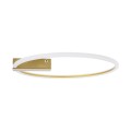 CINDERELLA  Φωτιστικό Οροφής Δαχτυλίδι-Κύκλος LED CCT 30W 3360lm 360° AC 220-240V - Εναλλαγή Φωτισμού μέσω Τηλεχειριστηρίου All In One Ψυχρό 6000k+Φυσικό 4500k+Θερμό 2700k Dimmable Φ50cm - Χρυσό Βούρτσας