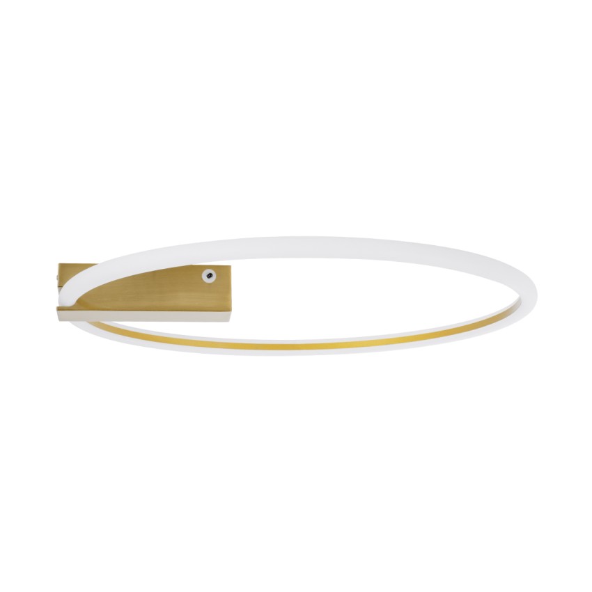 CINDERELLA  Φωτιστικό Οροφής Δαχτυλίδι-Κύκλος LED CCT 30W 3360lm 360° AC 220-240V - Εναλλαγή Φωτισμού μέσω Τηλεχειριστηρίου All In One Ψυχρό 6000k+Φυσικό 4500k+Θερμό 2700k Dimmable Φ50cm - Χρυσό Βούρτσας