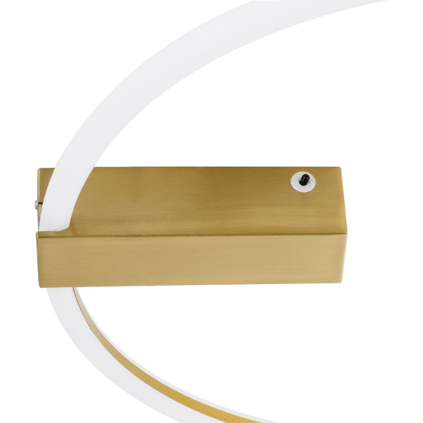 CINDERELLA  Φωτιστικό Οροφής Δαχτυλίδι-Κύκλος LED CCT 30W 3360lm 360° AC 220-240V - Εναλλαγή Φωτισμού μέσω Τηλεχειριστηρίου All In One Ψυχρό 6000k+Φυσικό 4500k+Θερμό 2700k Dimmable Φ50cm - Χρυσό Βούρτσας