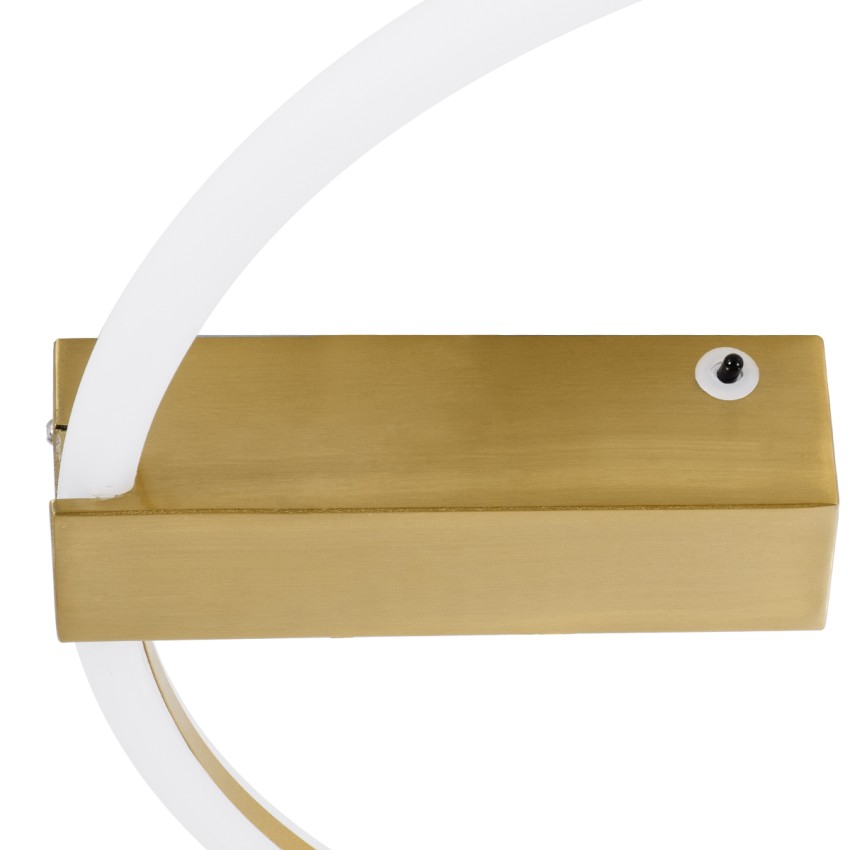 CINDERELLA  Φωτιστικό Οροφής Δαχτυλίδι-Κύκλος LED CCT 30W 3360lm 360° AC 220-240V - Εναλλαγή Φωτισμού μέσω Τηλεχειριστηρίου All In One Ψυχρό 6000k+Φυσικό 4500k+Θερμό 2700k Dimmable Φ50cm - Χρυσό Βούρτσας