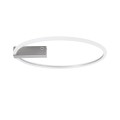 CINDERELLA  Φωτιστικό Οροφής Δαχτυλίδι-Κύκλος LED CCT 30W 3360lm 360° AC 220-240V - Εναλλαγή Φωτισμού μέσω Τηλεχειριστηρίου All In One Ψυχρό 6000k+Φυσικό 4500k+Θερμό 2700k Dimmable Φ50cm - Χρώμιο Νικελ