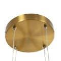 GLOBOSTAR® DIAMOND TETRA  Μοντέρνο Κρεμαστό Φωτιστικό Οροφής LED 150W 18379lm 360° AC 220-240V IP20 Ρυθμιζόμενο Λευκό CCT με Χειριστήριο από 2700K έως 6000K Dimmable - Lumileds SMD Chip - Χρυσό Βούρτσας - Μ150 x Π150 x Υ60cm