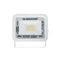 GLOBOSTAR® ATLAS  Προβολέας LED 20W 2300lm 120° AC 220-240V Αδιάβροχο IP67 Θερμό Λευκό 2700K - Lumileds SMD Chip  - Λευκό Ματ - Μ12 x Π2.5 x Υ9.5cm