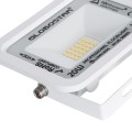 GLOBOSTAR® ATLAS  Προβολέας LED 20W 2300lm 120° AC 220-240V Αδιάβροχο IP67 Θερμό Λευκό 2700K - Lumileds SMD Chip  - Λευκό Ματ - Μ12 x Π2.5 x Υ9.5cm