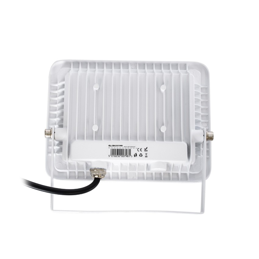 ATLAS  Επαγγελματικός Προβολέας LED 30W 3450lm 120° AC 220-240V - Αδιάβροχος IP67 - Μ16 x Π2.5 x Υ12.5cm - Λευκό - Θερμό Λευκό 2700K - LUMILEDS Chips
