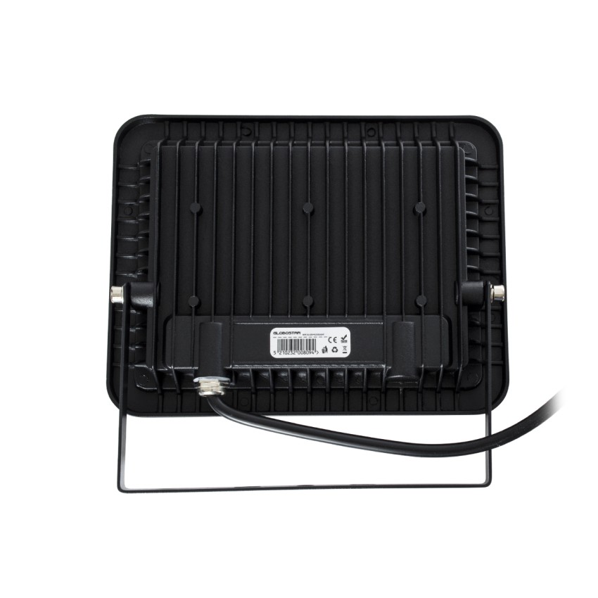 GLOBOSTAR® ATLAS  Προβολέας LED 50W 6000lm 120° AC 220-240V Αδιάβροχο IP67 Φυσικό Λευκό 4500K - Lumileds SMD Chip  - Μαύρο Ματ - Μ21 x Π3.5 x Υ16cm