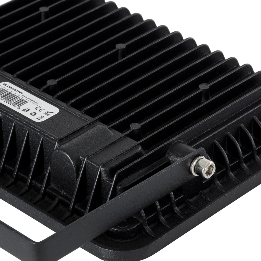 GLOBOSTAR® ATLAS  Προβολέας LED 50W 6000lm 120° AC 220-240V Αδιάβροχο IP67 Φυσικό Λευκό 4500K - Lumileds SMD Chip  - Μαύρο Ματ - Μ21 x Π3.5 x Υ16cm