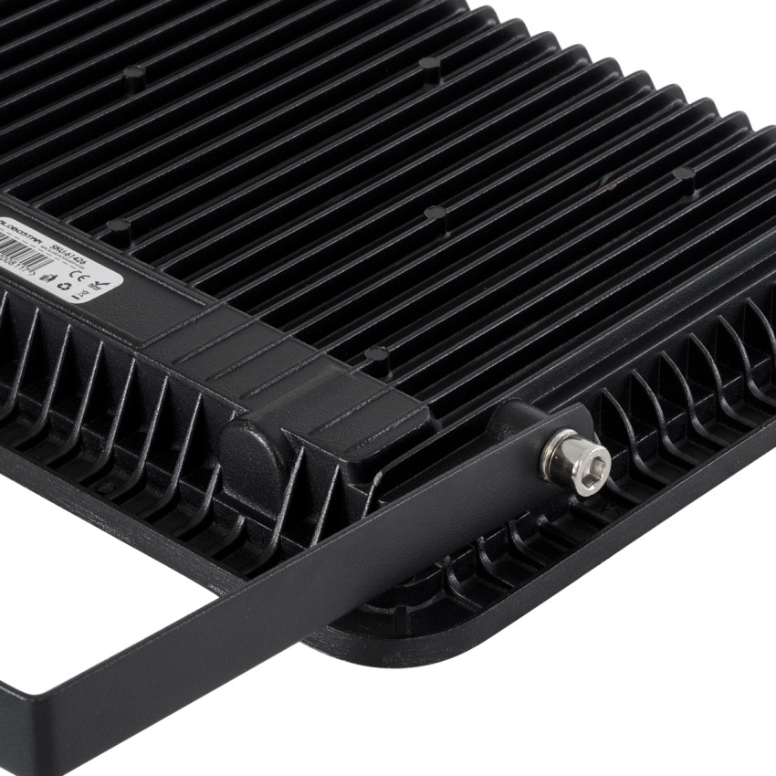 GLOBOSTAR® ATLAS  Προβολέας LED 100W 11500lm 120° AC 220-240V Αδιάβροχο IP67 Θερμό Λευκό 2700K - Lumileds SMD Chip  - Μαύρο Ματ - Μ27 x Π4 x Υ21cm