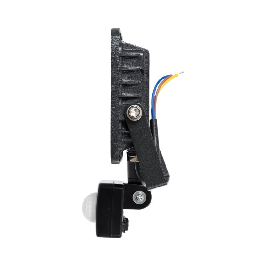 GLOBOSTAR® AURORA 64137 Προβολέας με Ανιχνευτή PIR / Αισθητήρα Κίνησης LED 20W 2500lm 120° AC 220-240V Αδιάβροχο IP67 Ψυχρό Λευκό 6000K - Lumileds SMD Chip  - Μαύρο Ματ - Μ12 x Π5 x Υ14.5cm