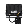 GLOBOSTAR® AURORA 64137 Προβολέας με Ανιχνευτή PIR / Αισθητήρα Κίνησης LED 20W 2500lm 120° AC 220-240V Αδιάβροχο IP67 Ψυχρό Λευκό 6000K - Lumileds SMD Chip  - Μαύρο Ματ - Μ12 x Π5 x Υ14.5cm
