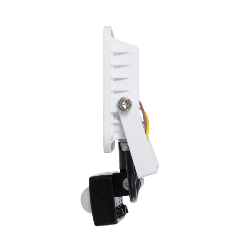 GLOBOSTAR® AURORA  Προβολέας με Ανιχνευτή PIR / Αισθητήρα Κίνησης LED 20W 2500lm 120° AC 220-240V Αδιάβροχο IP67 Ψυχρό Λευκό 6000K - Lumileds SMD Chip  - Λευκό Ματ - Μ12 x Π5 x Υ14.5cm