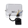 GLOBOSTAR® AURORA  Προβολέας με Ανιχνευτή PIR / Αισθητήρα Κίνησης LED 20W 2500lm 120° AC 220-240V Αδιάβροχο IP67 Ψυχρό Λευκό 6000K - Lumileds SMD Chip  - Λευκό Ματ - Μ12 x Π5 x Υ14.5cm