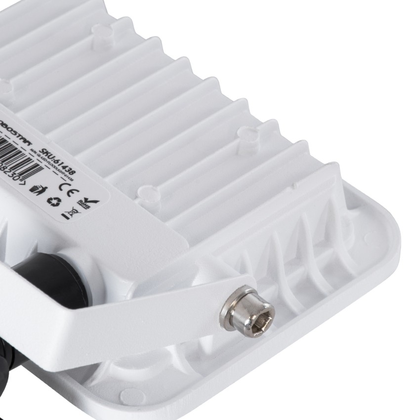 GLOBOSTAR® AURORA  Προβολέας με Ανιχνευτή PIR / Αισθητήρα Κίνησης LED 20W 2500lm 120° AC 220-240V Αδιάβροχο IP67 Ψυχρό Λευκό 6000K - Lumileds SMD Chip  - Λευκό Ματ - Μ12 x Π5 x Υ14.5cm