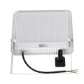 GLOBOSTAR® AURORA  Προβολέας με Ανιχνευτή PIR / Αισθητήρα Κίνησης LED 100W 12500lm 120° AC 220-240V Αδιάβροχο IP67 Ψυχρό Λευκό 6000K - Lumileds SMD Chip  - Λευκό Ματ - Μ25 x Π6.5 x Υ27.5cm