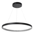 GLOBOSTAR® DIAMOND  Μοντέρνο Κρεμαστό Φωτιστικό Οροφής LED 45W 5040lm 360° AC 220-240V IP20 Ρυθμιζόμενο Λευκό CCT με Χειριστήριο από 2700K έως 6000K Dimmable - Lumileds SMD Chip - Μαύρο Ματ - Μ60 x Π60 x Υ3cm
