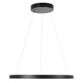 GLOBOSTAR® DIAMOND  Μοντέρνο Κρεμαστό Φωτιστικό Οροφής LED 45W 5040lm 360° AC 220-240V IP20 Ρυθμιζόμενο Λευκό CCT με Χειριστήριο από 2700K έως 6000K Dimmable - Lumileds SMD Chip - Μαύρο Ματ - Μ60 x Π60 x Υ3cm