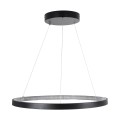 GLOBOSTAR® DIAMOND  Μοντέρνο Κρεμαστό Φωτιστικό Οροφής LED 45W 5040lm 360° AC 220-240V IP20 Ρυθμιζόμενο Λευκό CCT με Χειριστήριο από 2700K έως 6000K Dimmable - Lumileds SMD Chip - Μαύρο Ματ - Μ60 x Π60 x Υ3cm