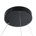 GLOBOSTAR® DIAMOND  Μοντέρνο Κρεμαστό Φωτιστικό Οροφής LED 45W 5040lm 360° AC 220-240V IP20 Ρυθμιζόμενο Λευκό CCT με Χειριστήριο από 2700K έως 6000K Dimmable - Lumileds SMD Chip - Μαύρο Ματ - Μ60 x Π60 x Υ3cm