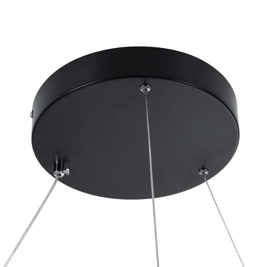 GLOBOSTAR® DIAMOND  Μοντέρνο Κρεμαστό Φωτιστικό Οροφής LED 45W 5040lm 360° AC 220-240V IP20 Ρυθμιζόμενο Λευκό CCT με Χειριστήριο από 2700K έως 6000K Dimmable - Lumileds SMD Chip - Μαύρο Ματ - Μ60 x Π60 x Υ3cm