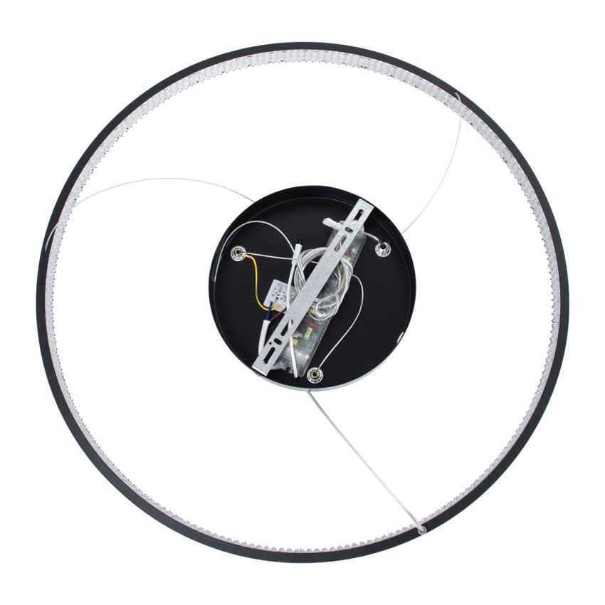 GLOBOSTAR® DIAMOND  Μοντέρνο Κρεμαστό Φωτιστικό Οροφής LED 45W 5040lm 360° AC 220-240V IP20 Ρυθμιζόμενο Λευκό CCT με Χειριστήριο από 2700K έως 6000K Dimmable - Lumileds SMD Chip - Μαύρο Ματ - Μ60 x Π60 x Υ3cm