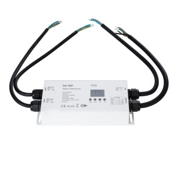 -IP65 D4-WP SKYDANCE DC DMX & RDM Dimmer High Speed Controller / Decoder 4 Καναλιών DC 12-36V 4 x 5A 180W - Max 20.5A 720W - Αδιάβροχος IP65 Μ17 x Π8 x Υ4cm