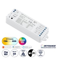 WT5 SKYDANCE DC WiFi & RF 2.4Ghz Dimmer High Speed Controller 5 Καναλιών DC 12-24V 5 x 3A 72W - Max 15A 360W - IP20 Μ10 x Π4 x Υ2cm