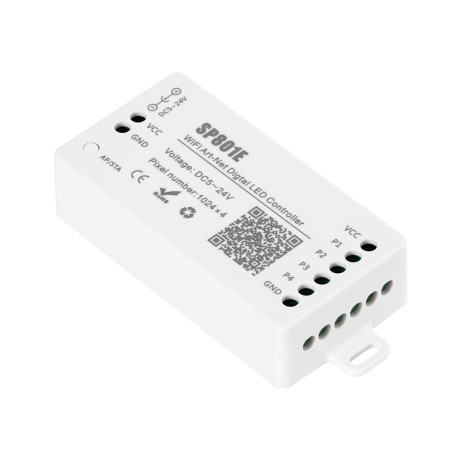 SP801E Ασύρματος WiFi Art-Net LED FULL COLOR Magic Digital Pixel Controller iOS/Android για LED Digital Πολύχρωμα και Μονόχρωμα Προϊόντα DC 5-24V 4 x 1024 IC Max