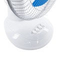 SOLARI-FAN  Solar Fan Αυτόνομος Ηλιακός Επιτραπέζιος Ανεμιστήρας 25W 2 Λειτουργιών Ρεύματος με AC 220-240V ή με Φωτοβολταϊκό Panel 9V 12W & Επαναφορτιζόμενη Μπαταρία Li-ion 7.4V 4400mAh - 3 Ταχύτητες - IP20 - Μ24 x Π36 x Υ49cm - Λευκό & Μπλε