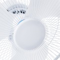 SOLARI-FAN  Solar Fan Αυτόνομος Ηλιακός Επιτραπέζιος Ανεμιστήρας 25W 2 Λειτουργιών Ρεύματος με AC 220-240V ή με Φωτοβολταϊκό Panel 9V 12W & Επαναφορτιζόμενη Μπαταρία Li-ion 7.4V 4400mAh - 3 Ταχύτητες - IP20 - Μ24 x Π36 x Υ49cm - Λευκό