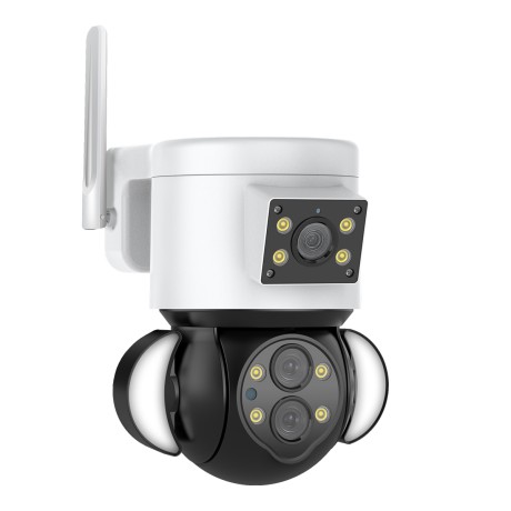 Επιτοίχια Κάμερα Πρίζας WiFi HD 1080P 350° Διπλή Κατέυθυνση Ομιλίας & Ανιχνευτή Κίνησης - Απομακρυσμένος Έλεγχος - Αδιάβροχη IP65 - Λευκό Μαύρο - Μ15 x Π14.5 x Y15cm