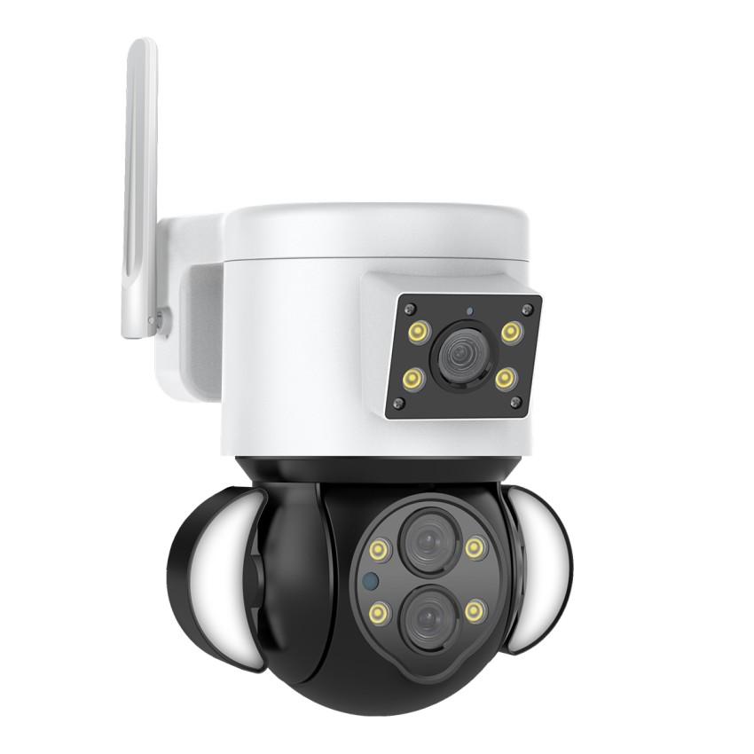 Επιτοίχια Κάμερα Πρίζας WiFi HD 1080P 350° Διπλή Κατέυθυνση Ομιλίας & Ανιχνευτή Κίνησης - Απομακρυσμένος Έλεγχος - Αδιάβροχη IP65 - Λευκό Μαύρο - Μ15 x Π14.5 x Y15cm