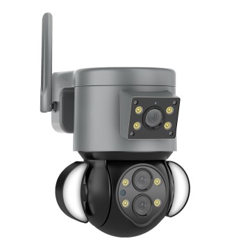 Επιτοίχια Κάμερα Πρίζας WiFi HD 1080P 350° Διπλή Κατέυθυνση Ομιλίας & Ανιχνευτή Κίνησης - Απομακρυσμένος Έλεγχος - Αδιάβροχη IP65 - Γρι Μαύρο - Μ15 x Π14.5 x Y15cm