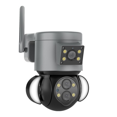 Επιτοίχια Κάμερα Πρίζας WiFi HD 1080P 350° Διπλή Κατέυθυνση Ομιλίας & Ανιχνευτή Κίνησης - Απομακρυσμένος Έλεγχος - Αδιάβροχη IP65 - Γρι Μαύρο - Μ15 x Π14.5 x Y15cm