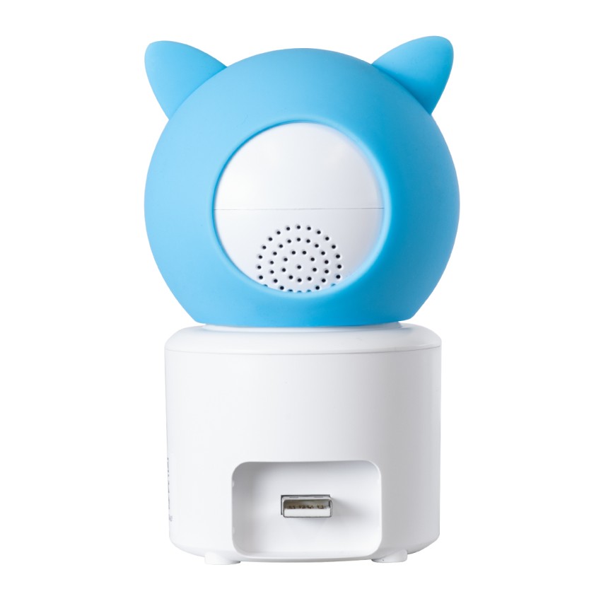 Επιτραπέζια Κάμερα WiFi HD 1080P 350° Διπλή Κατέυθυνση Ομιλίας & Ανιχνευτή Κίνησης - Απομακρυσμένος Έλεγχος Body Auto Tracking IP20 - Γαλάζιο Λευκό - Φ8 x Υ13cm