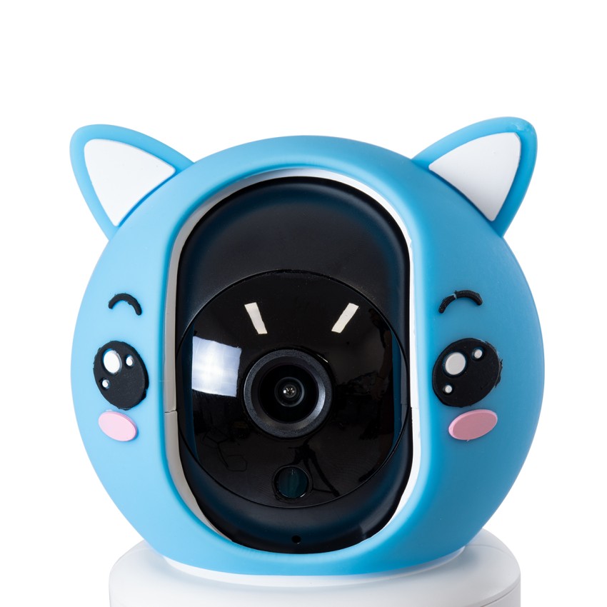 Επιτραπέζια Κάμερα WiFi HD 1080P 350° Διπλή Κατέυθυνση Ομιλίας & Ανιχνευτή Κίνησης - Απομακρυσμένος Έλεγχος Body Auto Tracking IP20 - Γαλάζιο Λευκό - Φ8 x Υ13cm