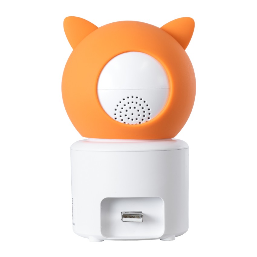 Επιτραπέζια Κάμερα WiFi HD 1080P 350° Διπλή Κατέυθυνση Ομιλίας & Ανιχνευτή Κίνησης - Απομακρυσμένος Έλεγχος Body Auto Tracking IP20 - Πορτοκαλί Λευκό - Φ8 x Υ13cm