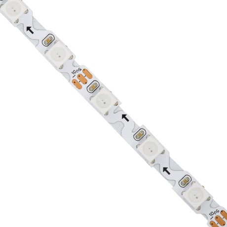 Digital Pixel Addressable Strip Ultra Slim 3 PIN - Nano Zig Zag S Ψηφιακή Ταινία LED SMD 5050 14W/m 60LED/m 20PIXEL/m SPI/TTL Protocol IC WS2812/SK6812 1152lm/m 120° DC 5V IP20 RGB - Λευκό Σώμα - Μ2000 x Π6 x Υ2mm - Συσκευασία 2 Μέτρων