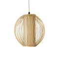 GLOBOSTAR® HIBISCUS  Boho Κρεμαστό Φωτιστικό Οροφής με Ντουί 1 x E27 AC 220-240V IP20 - Μπεζ - Μ28 x Π28 x Υ28cm