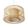GLOBOSTAR® HIBISCUS  Boho Κρεμαστό Φωτιστικό Οροφής με Ντουί 1 x E27 AC 220-240V IP20 - Μπεζ - Μ40 x Π40 x Υ20cm