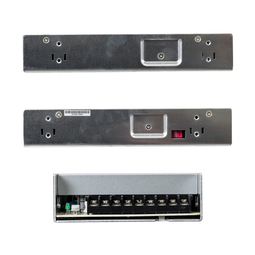 GLOBOSTAR® MEANWELL-LRS600-24  Τροφοδοτικό/Μετασχηματιστής Class I PELV 600W 25A AC 220-240V σε DC 24V IP20 - Ρυθμιζόμενo από DC 22.8V έως DC 26.4V - Ασημί - Μ22.5 x Π12.4 x Υ4.1cm