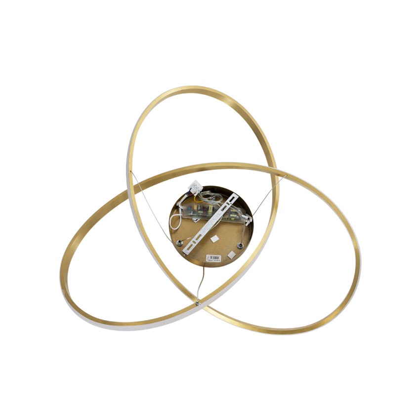 DEXTER  Κρεμαστό Φωτιστικό Οροφής Design LED CCT 90W 10080lm 300° AC 220-240V - Εναλλαγή Φωτισμού μέσω Τηλεχειριστηρίου All In One Ψυχρό 6000k+Φυσικό 4500k+Θερμό 2700k Dimmable Φ73cm - Χρυσό Βούρτσας