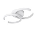 GLOBOSTAR® EVA  Μοντέρνο Φωτιστικό Οροφής LED 16W 1920lm 300° AC 220-240V IP20 Ρυθμιζόμενο Λευκό CCT με On/Off 2700K/4500K/6000K - Lumileds SMD Chip - Λευκό Ματ - Μ33 x Π21 x Υ7cm