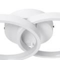 GLOBOSTAR® EVA  Μοντέρνο Φωτιστικό Οροφής LED 16W 1920lm 300° AC 220-240V IP20 Ρυθμιζόμενο Λευκό CCT με On/Off 2700K/4500K/6000K - Lumileds SMD Chip - Λευκό Ματ - Μ33 x Π21 x Υ7cm
