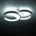 GLOBOSTAR® EVA  Μοντέρνο Φωτιστικό Οροφής LED 16W 1920lm 300° AC 220-240V IP20 Ρυθμιζόμενο Λευκό CCT με On/Off 2700K/4500K/6000K - Lumileds SMD Chip - Λευκό Ματ - Μ33 x Π21 x Υ7cm