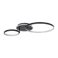 GLOBOSTAR® NEMESIS  Μοντέρνο Φωτιστικό Οροφής LED 67W 6700lm 360° AC 220-240V IP20 Ρυθμιζόμενο Λευκό CCT με Χειριστήριο από 2700K έως 6000K Dimmable - Lumileds SMD Chip - Μαύρο Ματ - Μ84 x Π45 x Υ13cm