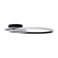 GLOBOSTAR® CIRCUO  Μοντέρνο Φωτιστικό Οροφής LED 75W 8400lm 360° AC 220-240V IP20 Ρυθμιζόμενο Λευκό CCT με Χειριστήριο από 2700K έως 6000K Dimmable - Lumileds SMD Chip - Μαύρο Ματ - Μ53 x Π42.5 x Υ9cm