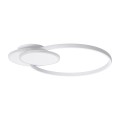 GLOBOSTAR® CIRCUO  Μοντέρνο Φωτιστικό Οροφής LED 75W 8400lm 360° AC 220-240V IP20 Ρυθμιζόμενο Λευκό CCT με Χειριστήριο από 2700K έως 6000K Dimmable - Lumileds SMD Chip - Λευκό Ματ - Μ53 x Π42.5 x Υ9cm