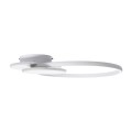 GLOBOSTAR® CIRCUO  Μοντέρνο Φωτιστικό Οροφής LED 75W 8400lm 360° AC 220-240V IP20 Ρυθμιζόμενο Λευκό CCT με Χειριστήριο από 2700K έως 6000K Dimmable - Lumileds SMD Chip - Λευκό Ματ - Μ53 x Π42.5 x Υ9cm