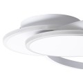 GLOBOSTAR® CIRCUO  Μοντέρνο Φωτιστικό Οροφής LED 75W 8400lm 360° AC 220-240V IP20 Ρυθμιζόμενο Λευκό CCT με Χειριστήριο από 2700K έως 6000K Dimmable - Lumileds SMD Chip - Λευκό Ματ - Μ53 x Π42.5 x Υ9cm